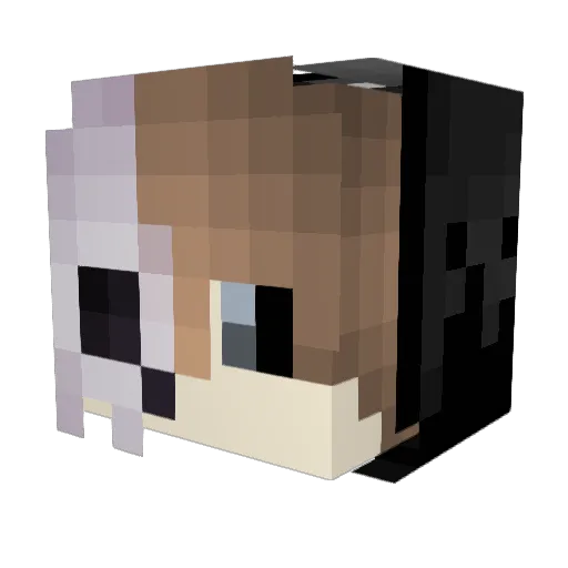 kikich787 Minecraft avatar head, 3D render