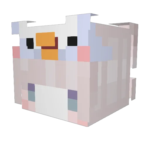 kikilalaa Minecraft avatar head, 3D render