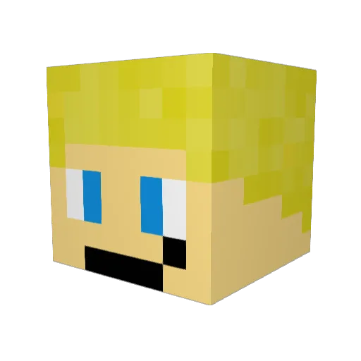 kikin321 Minecraft avatar head, 3D render