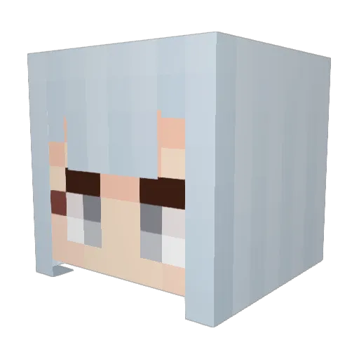 kikiriko Minecraft avatar head, 3D render