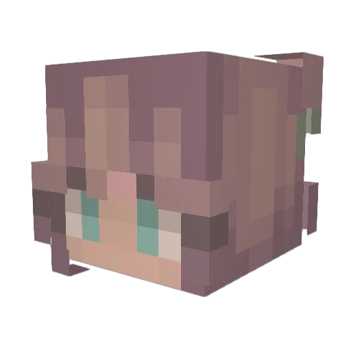 kikishad Minecraft avatar head, 3D render