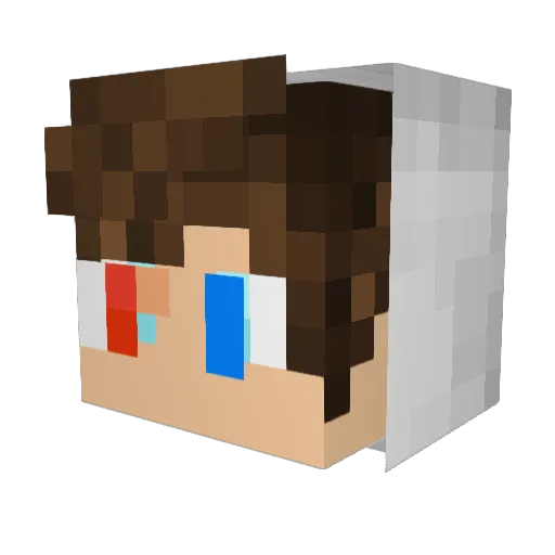 kikisimelisi Minecraft avatar head, 3D render