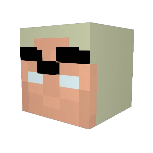 kikistella Minecraft avatar head, 3D render