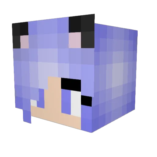 kikix_ Minecraft avatar head, 3D render