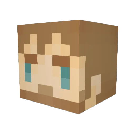 kikjin Minecraft avatar head, 3D render