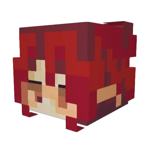 kiklz Minecraft avatar head, 3D render