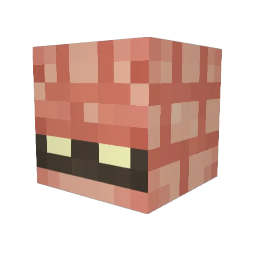 kikmot Minecraft avatar head, 3D render