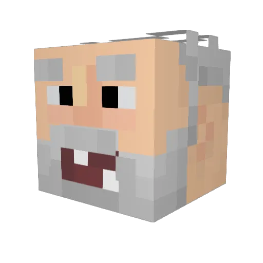 kikoach26 Minecraft avatar head, 3D render