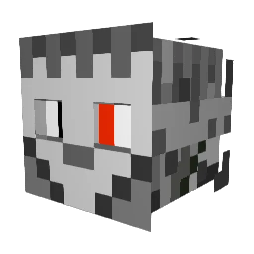 kikolgaming Minecraft avatar head, 3D render