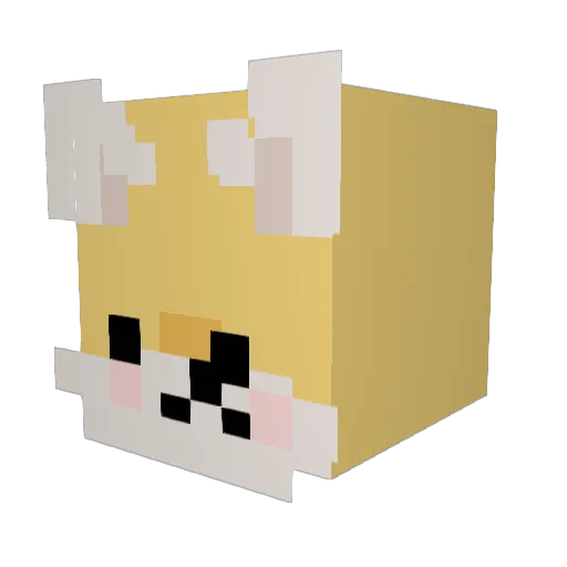 kikoto_ Minecraft avatar head, 3D render