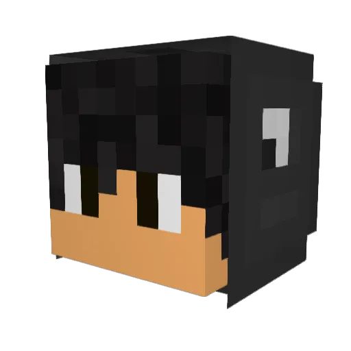 kikouye Minecraft avatar head, 3D render