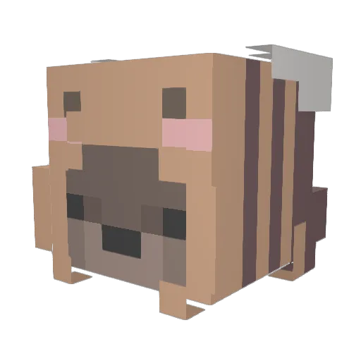 kikoxpain2 Minecraft avatar head, 3D render
