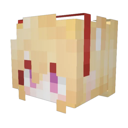 kiku7 Minecraft avatar head, 3D render
