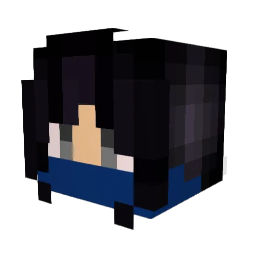 kikyua Minecraft avatar head, 3D render
