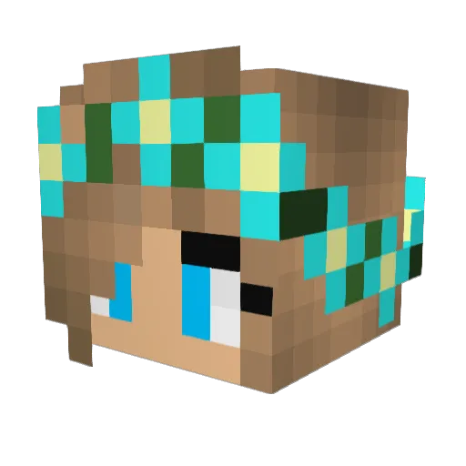 kileyrt Minecraft avatar head, 3D render