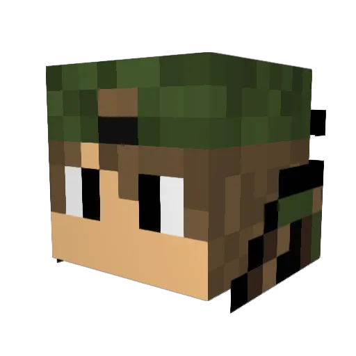 kilhua Minecraft avatar head, 3D render