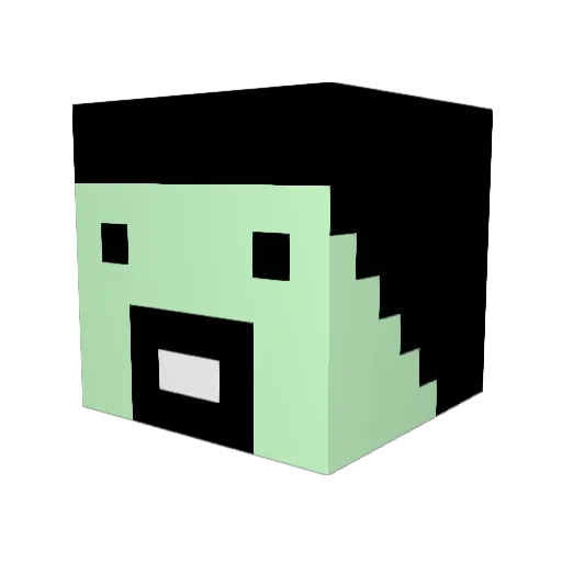 kilifu Minecraft avatar head, 3D render
