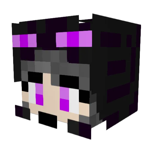 kiling_momo Minecraft avatar head, 3D render