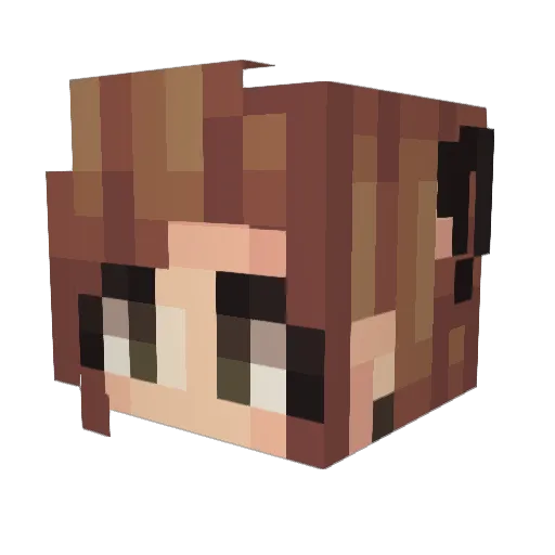 killer444 Minecraft avatar head, 3D render