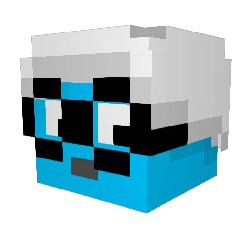 killfI2eak Minecraft avatar head, 3D render