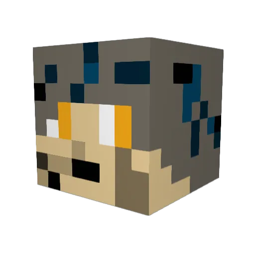 killhp Minecraft avatar head, 3D render