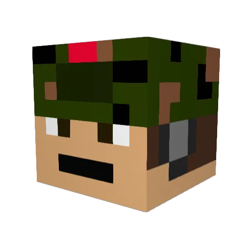 killswitch32 Minecraft avatar head, 3D render