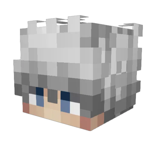 killua_cross Minecraft avatar head, 3D render