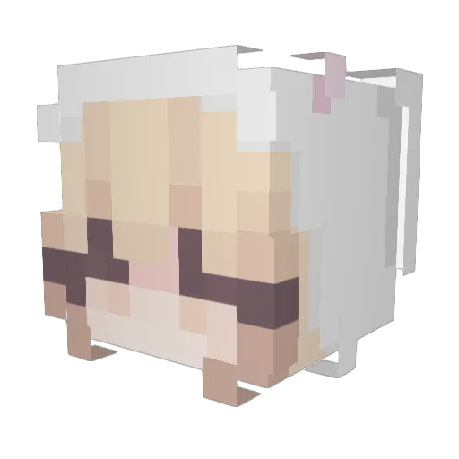 kilmaaa Minecraft avatar head, 3D render