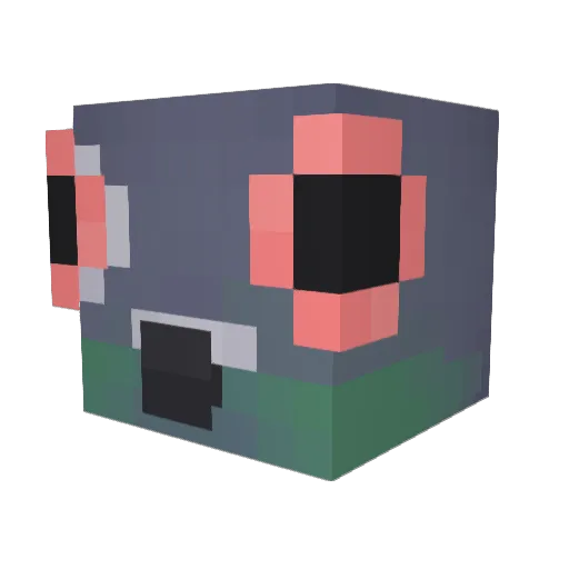 kilo90 Minecraft avatar head, 3D render