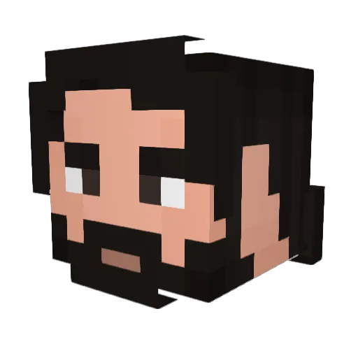 kiloecho Minecraft avatar head, 3D render