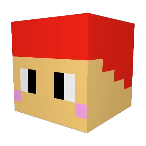 kilozzi Minecraft avatar head, 3D render