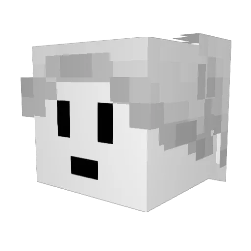 kilsa Minecraft avatar head, 3D render