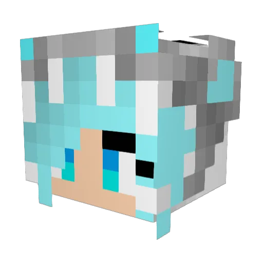 kiltrona Minecraft avatar head, 3D render