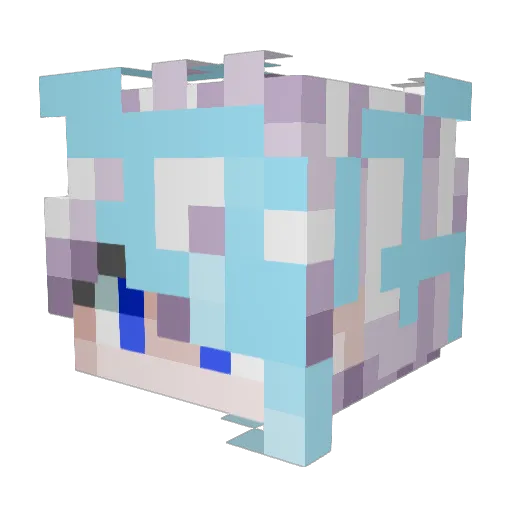 kiluahw Minecraft avatar head, 3D render