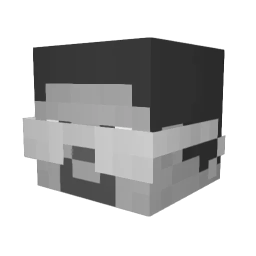 kim0riii Minecraft avatar head, 3D render