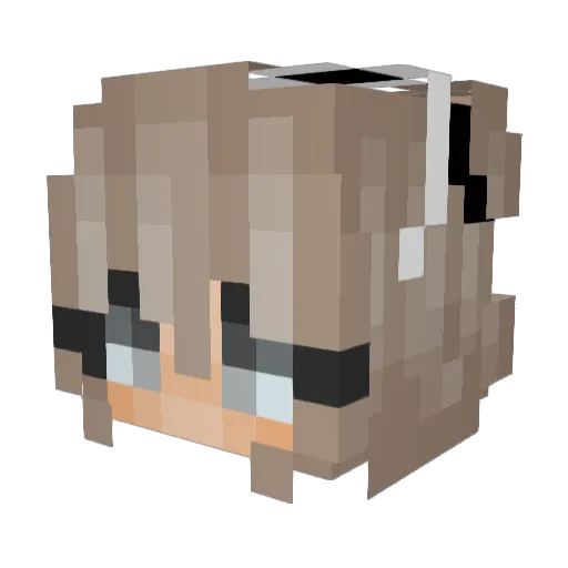 kim26d Minecraft avatar head, 3D render