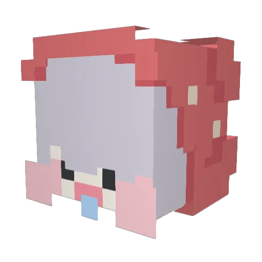 kimYana Minecraft avatar head, 3D render