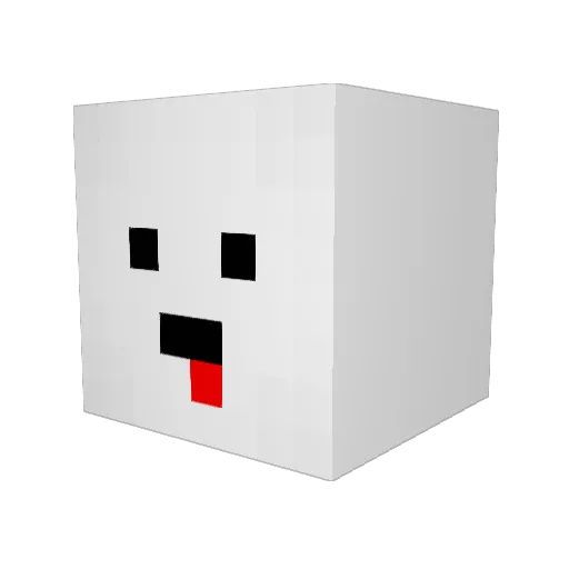 kim_mat_dat Minecraft avatar head, 3D render
