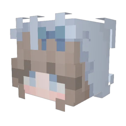 kim_seongil Minecraft avatar head, 3D render