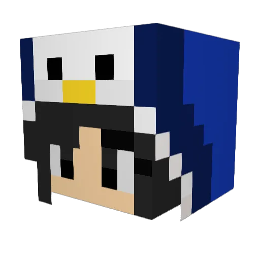 kim_sooin Minecraft avatar head, 3D render