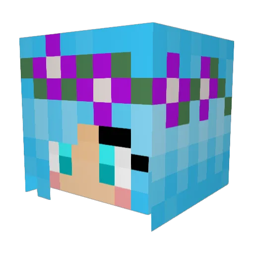 kimba7 Minecraft avatar head, 3D render