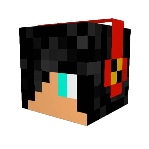 kimbox2b Minecraft avatar head, 3D render