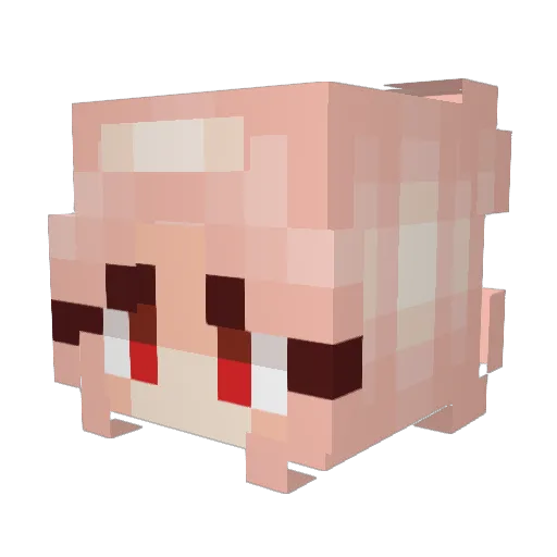 kimbuhleee Minecraft avatar head, 3D render