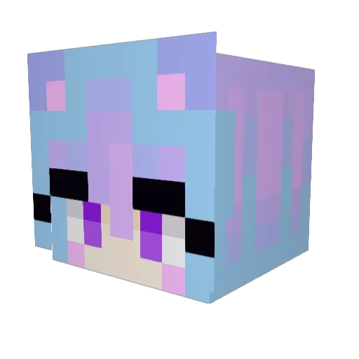 kimbyeol Minecraft avatar head, 3D render