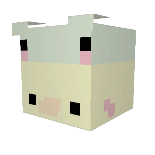 kimchei Minecraft avatar head, 3D render