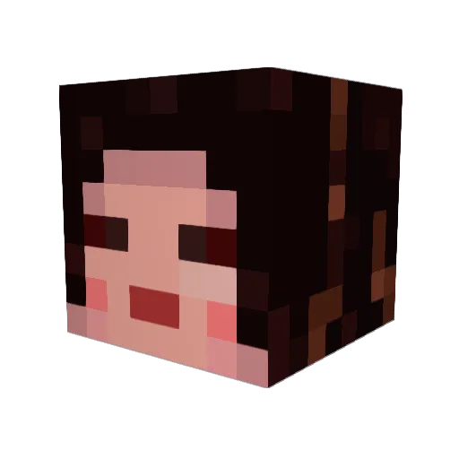 kimchikwon Minecraft avatar head, 3D render