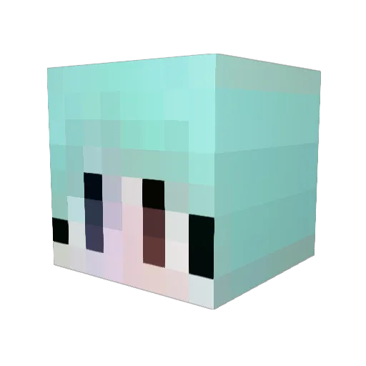 kimcindy Minecraft avatar head, 3D render