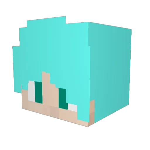 kimdamru Minecraft avatar head, 3D render
