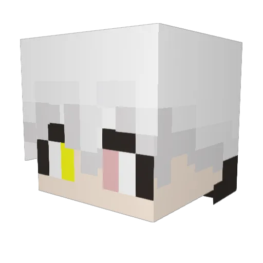 kimeat Minecraft avatar head, 3D render