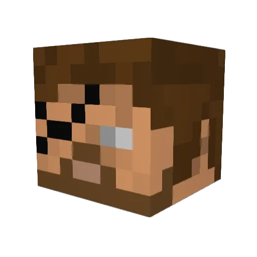 kimeikato Minecraft avatar head, 3D render